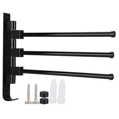 Casa Hotel Bagno Spazio Alluminio Mobile Multi-Barra Porta Asciugamani Organizer Storage Nero 3