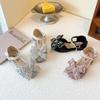 Rhinestone Princess Shoes 2026: Spring/Autumn Bowknot Dance Sandals for Little Girls