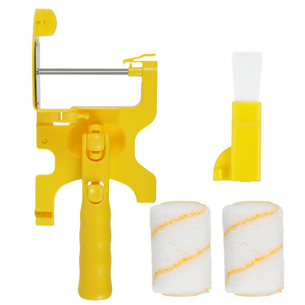 Paint Edger Roller Brush Hand-held Clean-Cut Paint Edger Roller Brush Portable Paint Edger Tool W/ Roller And Brush for Ceiling