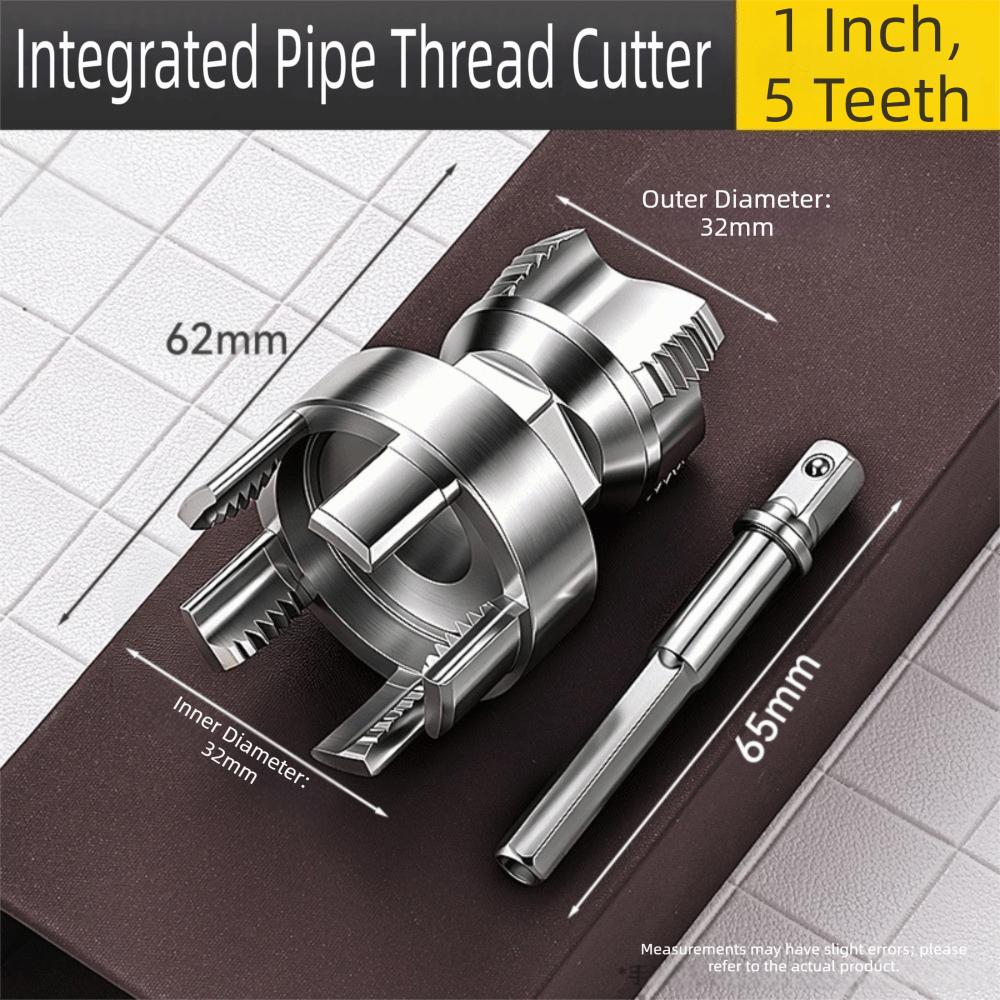 1/2 inch and 3/4 inch Pipe Threading Tool Hex Shank 5 Tooth Pipe Thread Cutter Quick Threading Pipe Threading Die