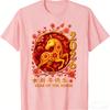 Happy Chinese New Year 2026 Year of The Horse Lunar New Year Printed TShirt Tops Unisex Allmatch Streetwear Adult Shortsleev