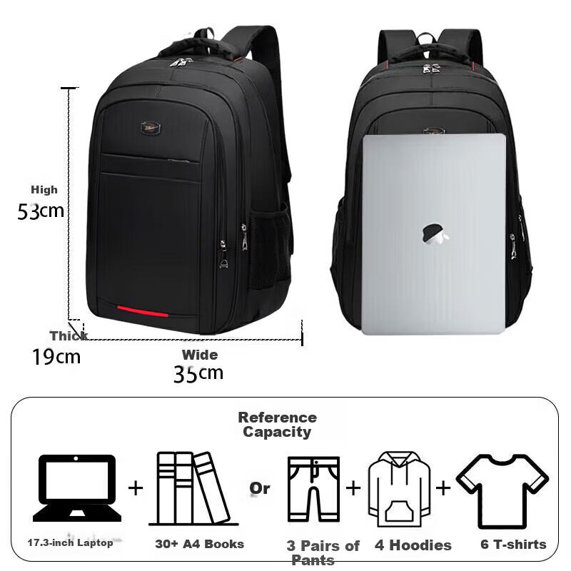 Huili Backpack for Middle And High School Boys, Large Capacity, Lightweight And Comfortable for College