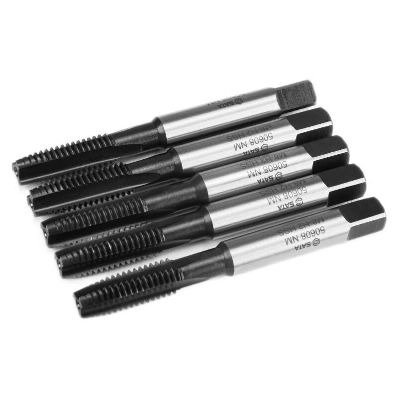 SATA 5-Piece HSS Machine Tap Set M16x2.0mm Coarse Thread Tap