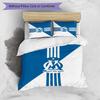 Olympique Lyonnais FC Printed 3PCS Bedding Set Breathable Duvet Cover with Pillowcases Decorative Bed Linen for Bedroom Home