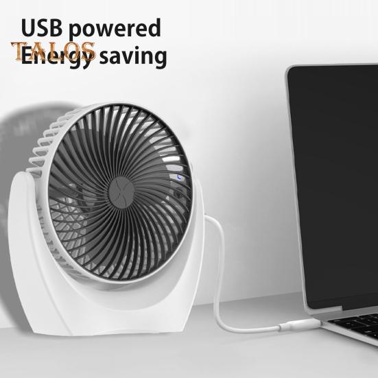 Desk Fan with 2-Speed Settings Strong Airflow Low Noise Compact Design Portable Table Air Circulator Cooling Fan