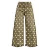 Women's Loose Fit Wide Leg Jeans Polka Dot Patchwork Distressed Denim