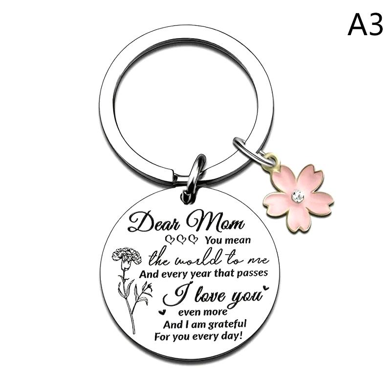 To My Mom Keychain,Stainless Steel Mom Keychain From Son Daughter,Mother’S Day Birthday Gifts,Remember I Love You Mom Key Ring
