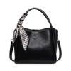Silk scarf versatile handbag new bucket bag messenger bag women's texture commuting shoulder bag