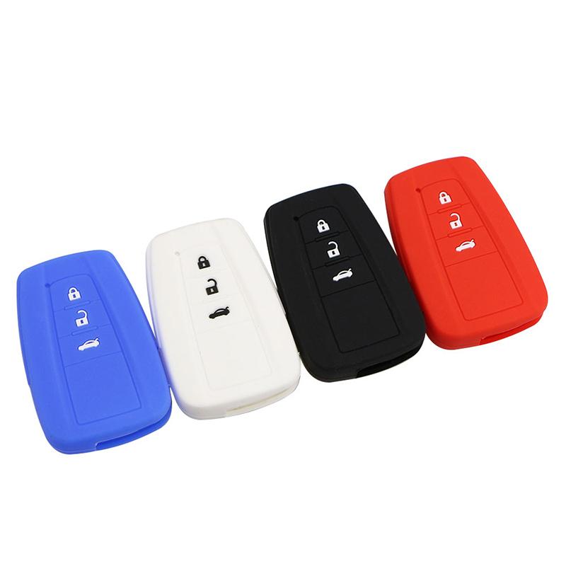 My Good Car Silicone Remote Car Keychain Key Cover Case Fit for Toyota Camry CHR C-HR Prius Corolla RAV4 Prado