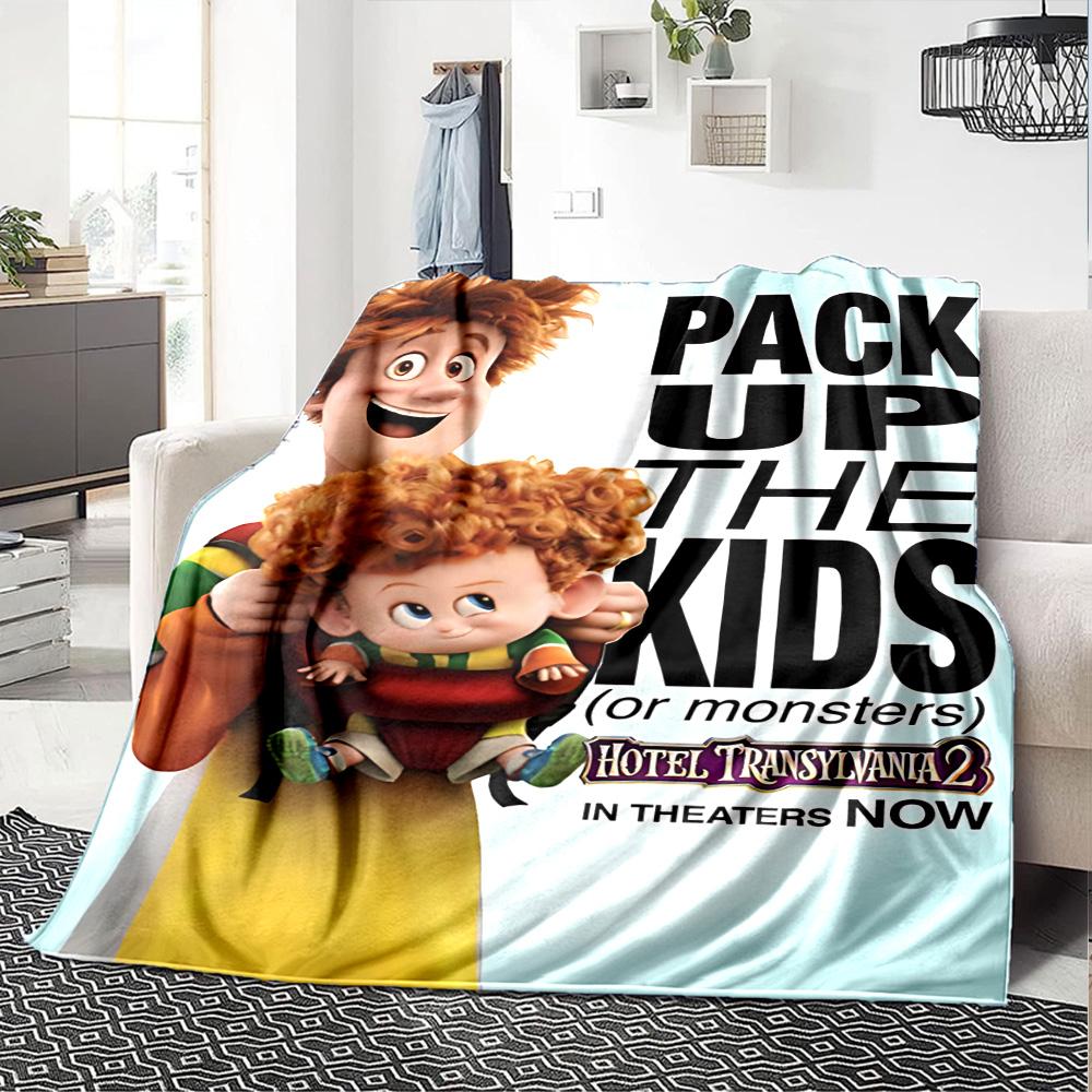 1 Stück Vampirfamilie Abenteuer Flanelldecke für Super Weichen Niedlichen Komfort für Reisebettwäsche Couch Sofa Decke Y73032