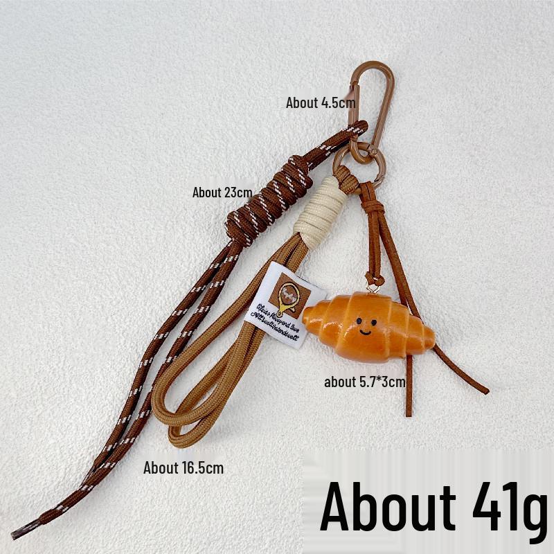 INS-Style Miu Series Alkaline Water Bread Bag - Cute Chocolate Pendant Jewelry Keychain
