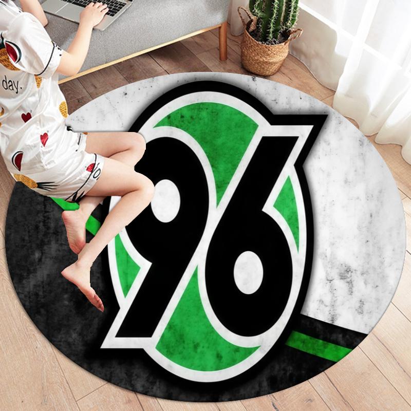 Hannover 96 Round Area Rug,Carpet Rug for Living Room Bedroom Sofa Playroom Decor,Non-slip Floor Mat