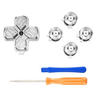 eXtremeRate Custom Metal ABXY Buttons for PS5 Custom Replacement Action and Directional Buttons for PS5 and Controllers Not D-Pad Controllers,