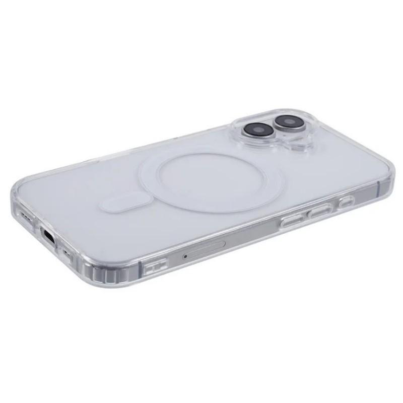 For iPhone 16 Clear Case Compatible with MagSafe WANLONFENG LM2 Series Phone Cover (Big Lens Hole)