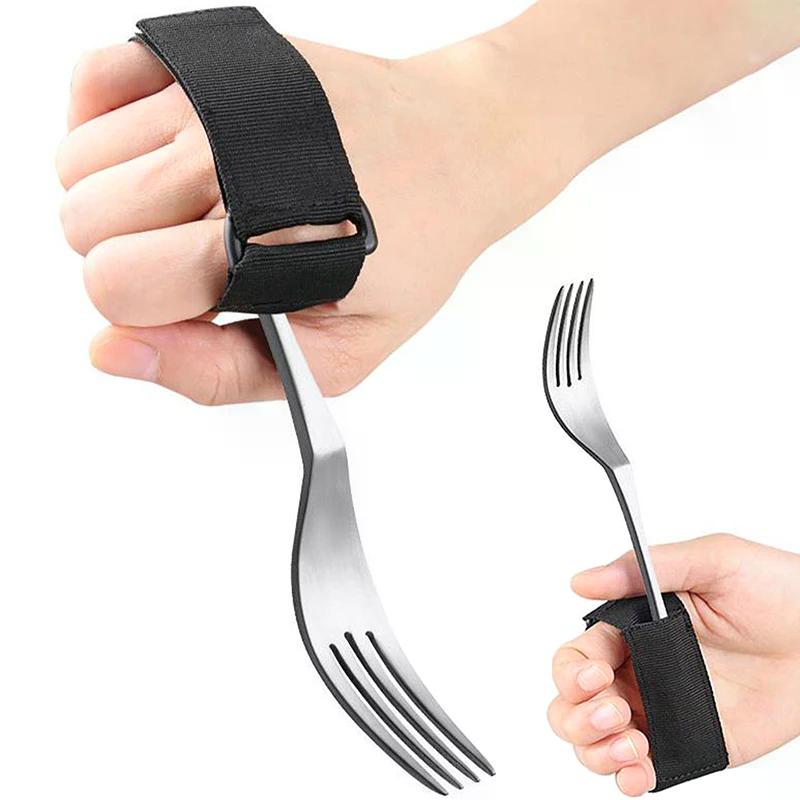 Hilfsmittel Manschettenhalter Armband Elastisch Esshilfe Manschette Löffel Gabeln Messer Befestigungsband Für Patienten Ältere Und Behinderte