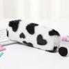 Cartoon Plush Pencil Case Leopard Print Storage Bag Cute Pencil Pouch  Students