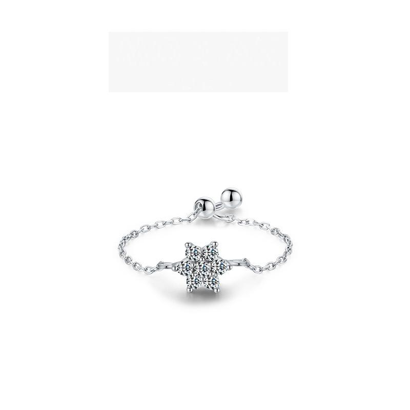 Tancise Klassisk 925 Sterling Sølv Zircon Ring Dame Smykker Bryllup Løfte Party Gift