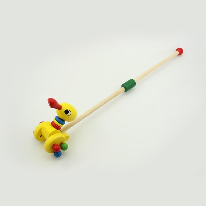 Wooden Pushing Toy For Baby Hand Eye Coordination Toy for Ages 18-36 Months Physical Development Waddling Toy