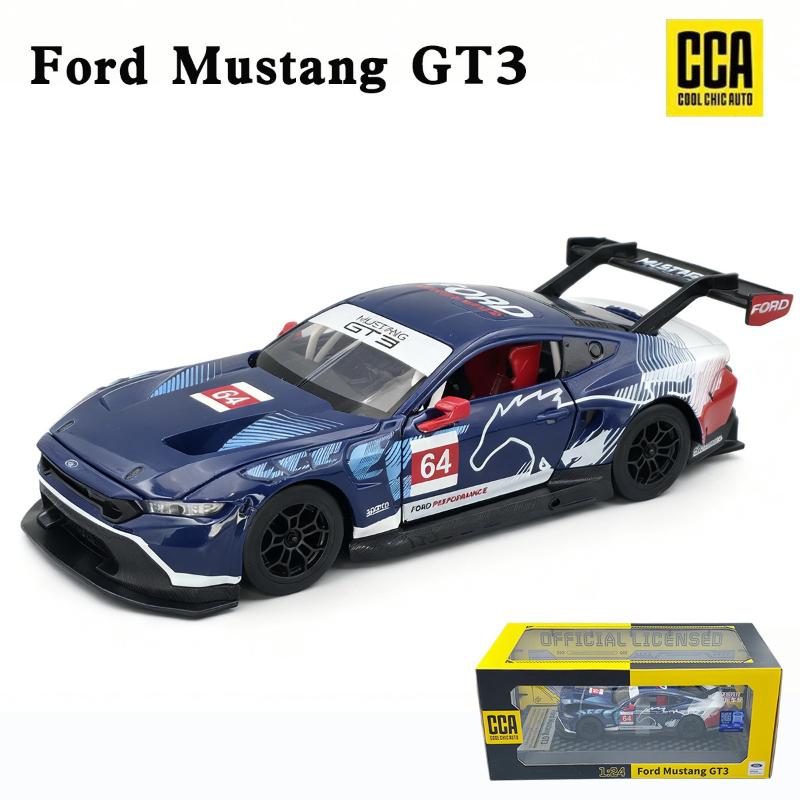 

CCA Симуляція 1/24 Ford Mustang GT3 Металева Модель Автомобіля Звук Світло Іграшковий Автомобіль Колекція Мініатюрна Машинка Подарунок Хлопцю на День Народження синій