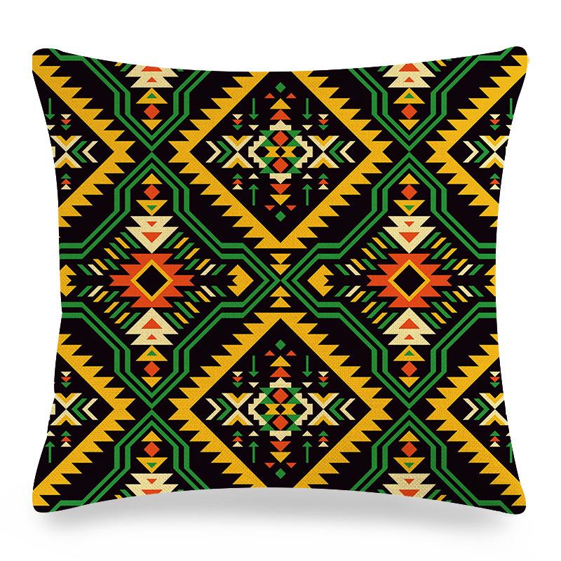 Home Decor Bohemian Aztec Pattern Digital Print Pillow Covers Pattern Cushion Cover Suitable for Sofa Bedroom Car Pillow Cover
