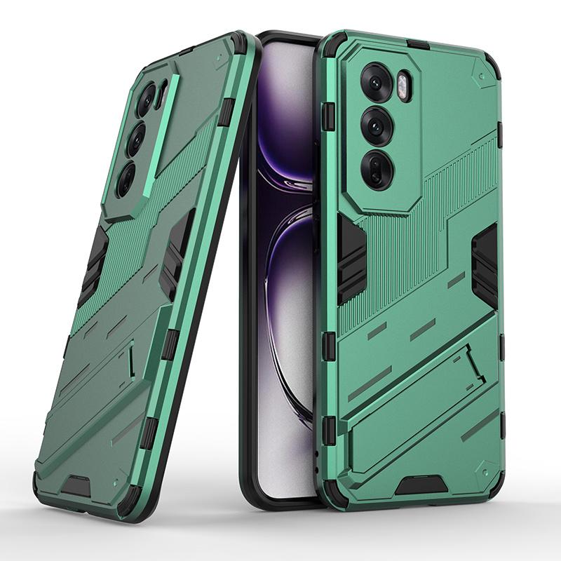 Für OPPO Reno 12 5G CPH2625 Hülle, stoßfeste Handyhüllen für Oppo Reno12 Pro Global CPH2629, Magnethalter, Ständer, Rückseite