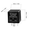 HUIQIAODS [3-Pin] High Fla Prevention IC Turn Signal Relay Halogen LED Compatible 150W