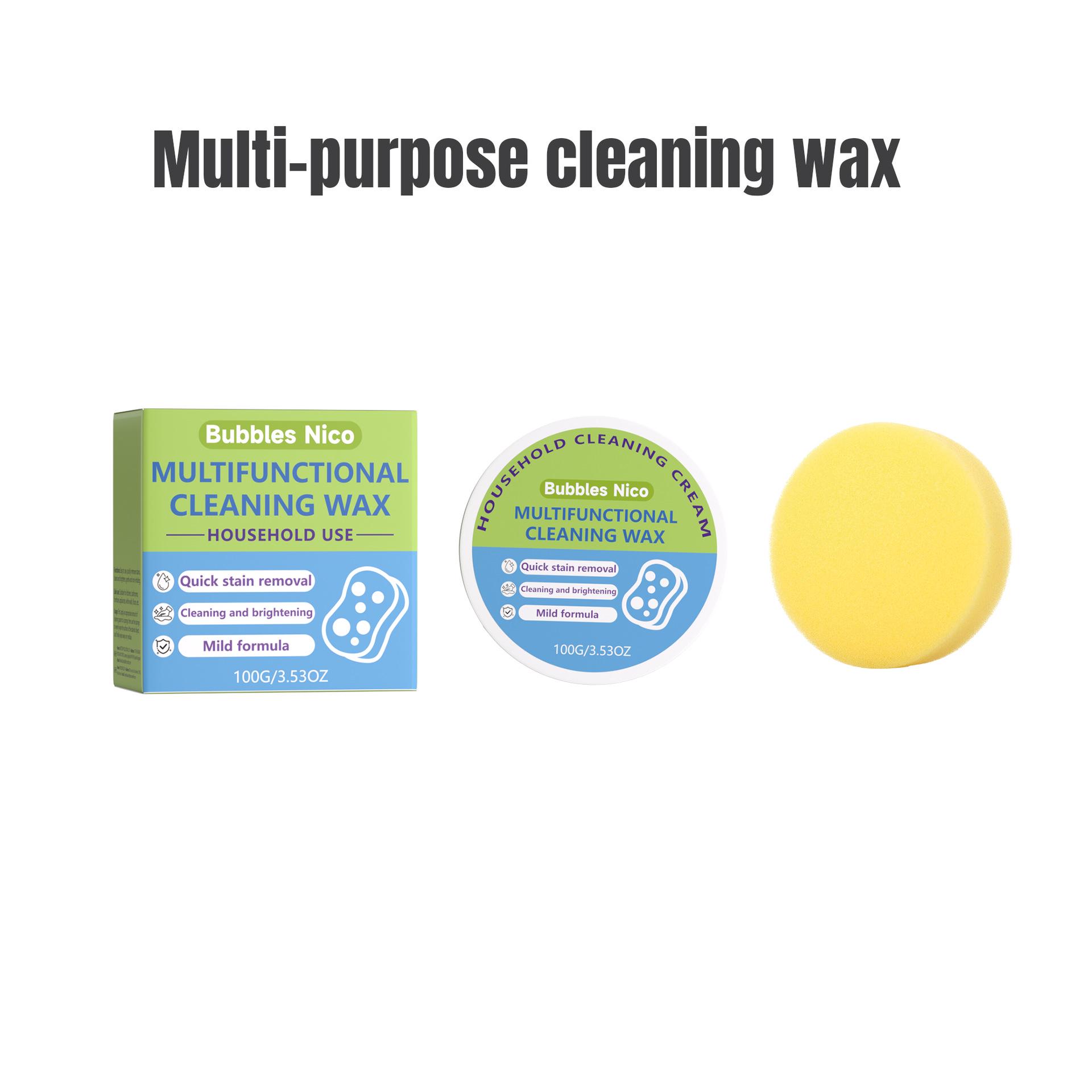 Универсальное чистящее средство Nico Bubbles для кухни и холодильника Multi-functional cleaning paste + sponge block