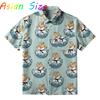 Hawaiian Anime Capybara Men's Shirt Funny Capybaras 3D Print Lapel Single Button Beach Hawaii Shirts Unisex Y2k Camisa