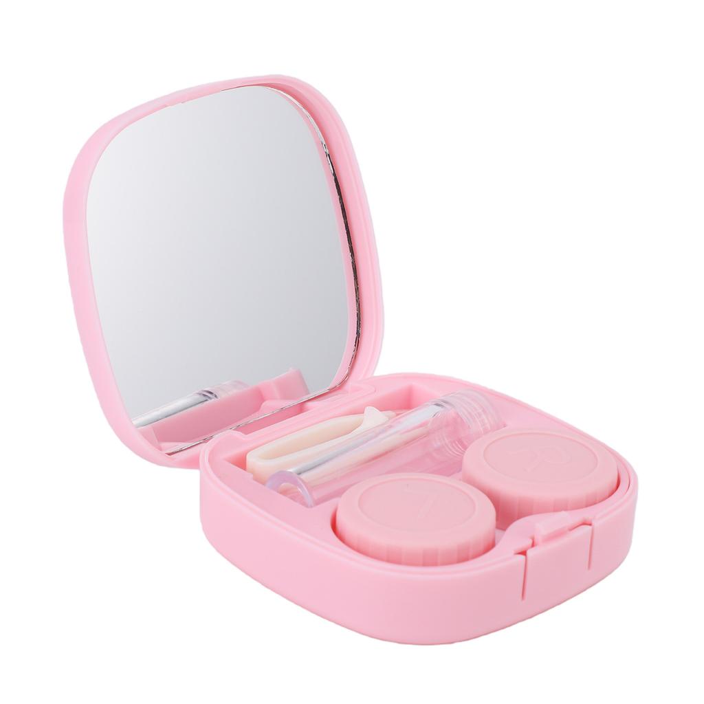 Contact Lens Case Travel Size Eye Colored Contacts Lenses Applicator Remover Tool Kit with Mirror Bottle