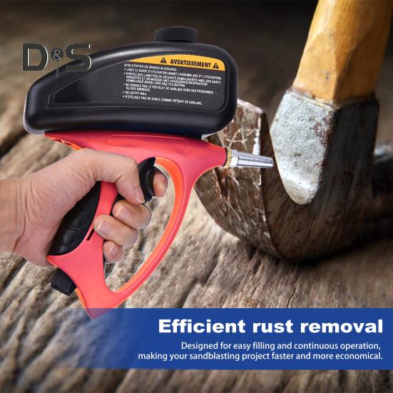 

Насадка для піскоструминної машини з ергономічною ручкою. Портативний розмір 150 PSI. Інструмент для видалення іржі. червоний