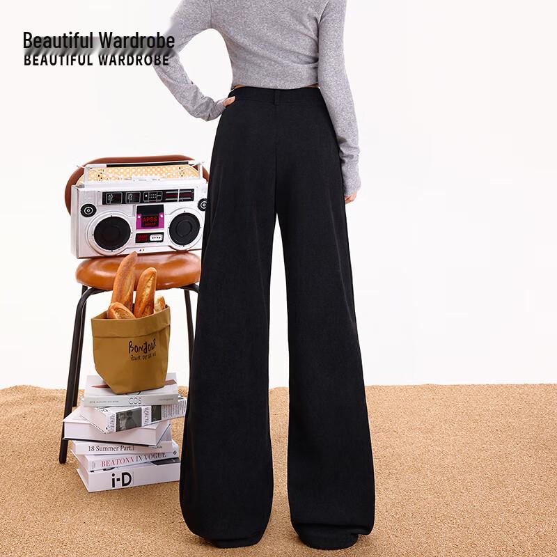 Beautiful Wardrobe Women's Loose Corduroy Wide-Leg Pants