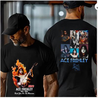 Kiss Ace Frehley Legendary Thank You Memories 1951-2025 TShirt.