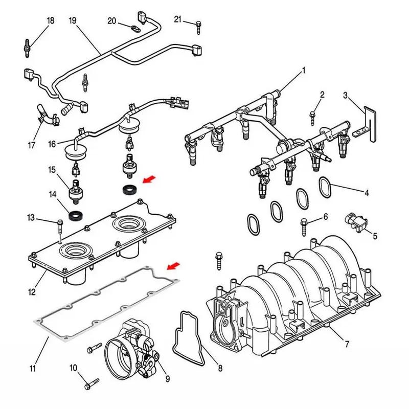 Gen 3 LS Aluminum Valley Pan Cover Plate Gasket For 1999-2003 GM LQ4 LQ9 4.8L 5.3L 5.7L 6.0L Sliver XZ-0008