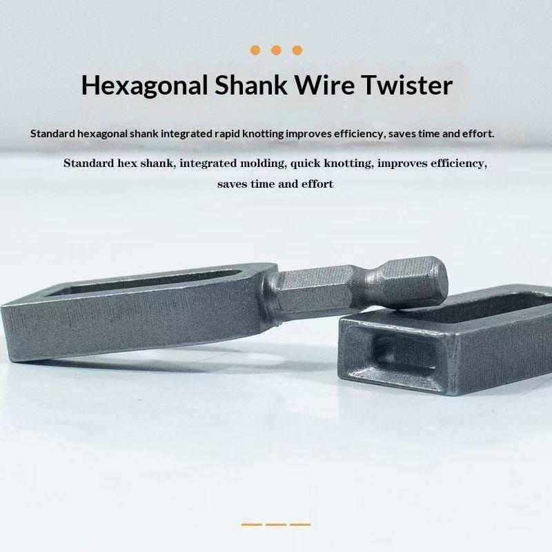 1 pièce Outil de torsion de fil multifonctionnel à grand diamètre Tige hexagonale standard Taille compacte Connecteur de nœud pour fil de fer