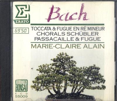 CD BACH, JOHANN SEBASTIAN BACH - Oeuvres Pour Orgue-m.c.alain  ECD55009 Japan Classical Used