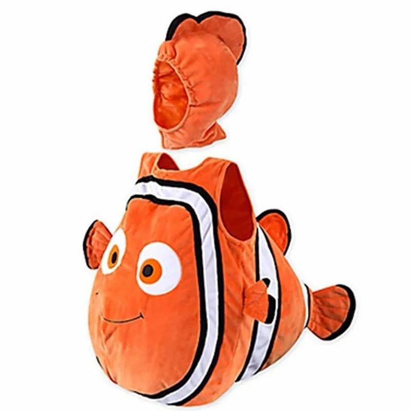 Film Findet Nemo Cosplay Kostüme Kleinkind Schulparty Overall Anime Clownfisch Kinder Halloween Weihnachten Neujahr Geschenke M(90-100CM)