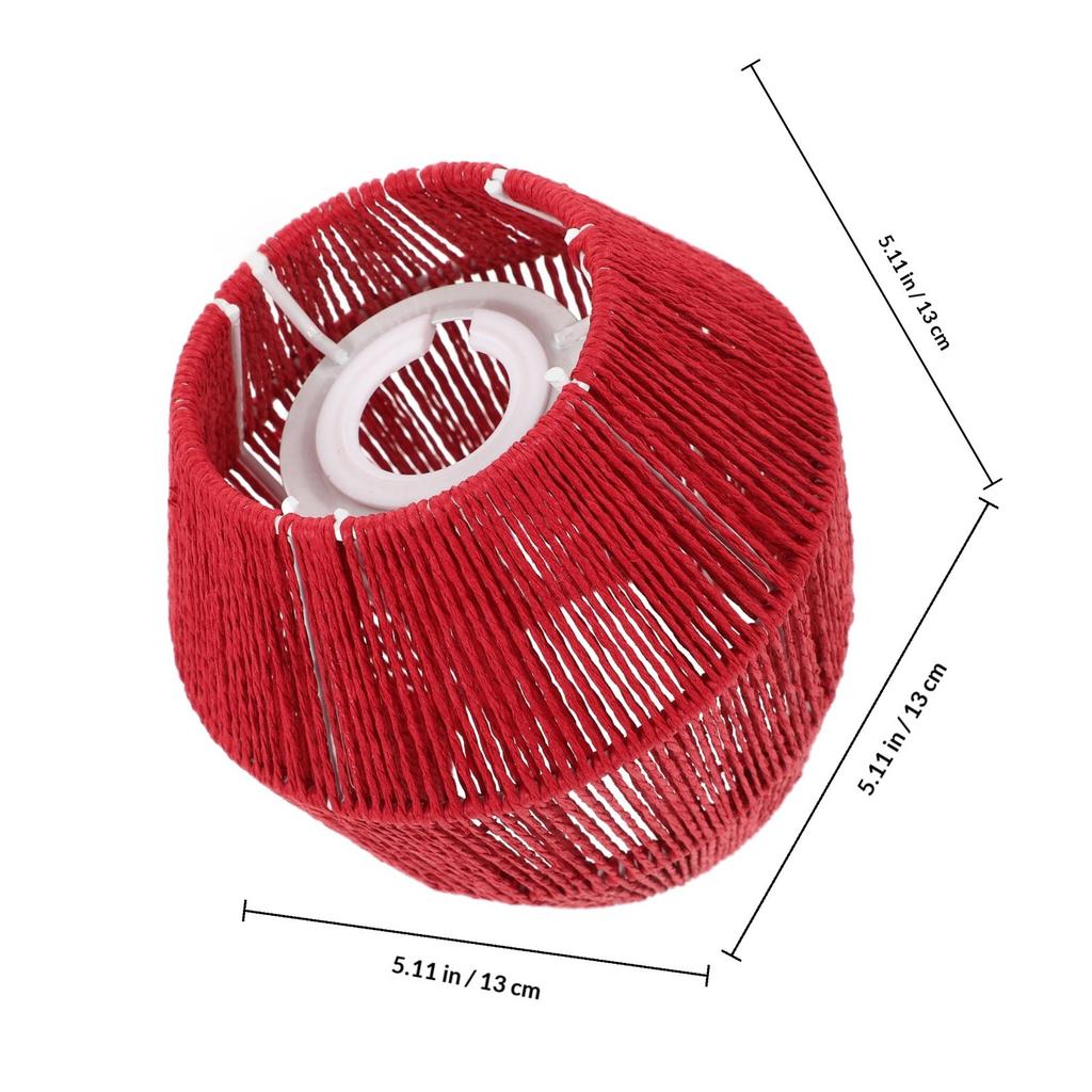 Paper Rope Lampshade Metal Material Woven Design Ceiling Light Cover for Bedroom Dining Area Cafe Bar Home Decoration