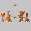 Mid‑Century Modern Brass 12‑Light Sputnik Chandelier – Statement Starburst Ceiling Fixture