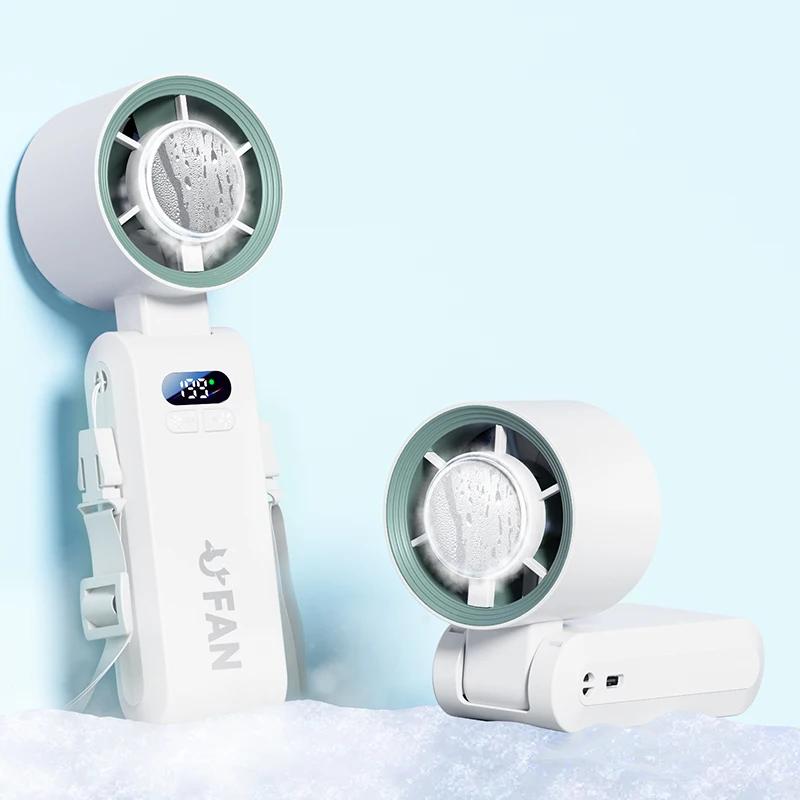 Mini Portable Turbo Fan-4000mAh USB Rechargeable Handheld Fan, Air Cooler for Camping/Home/Gift