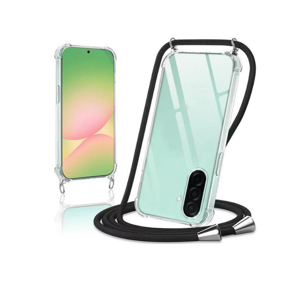 

6mm Crossbody Lanyard Phone Case for Samsung A37 - Transparent, Drop-Proof, Outdoor Protective Cover Samsung A37