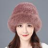 Warm Fashion Lady's Winter Top Quality Fur Hats with Real Fox Fur Real Rex Rabbit Fur Hat Thickened Real Fur Cap