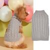 Zwei Fuß Lässig Elastisch Einfarbige Multi- Vollzopfmuster Bequem Teddy Bichon Hundepullover