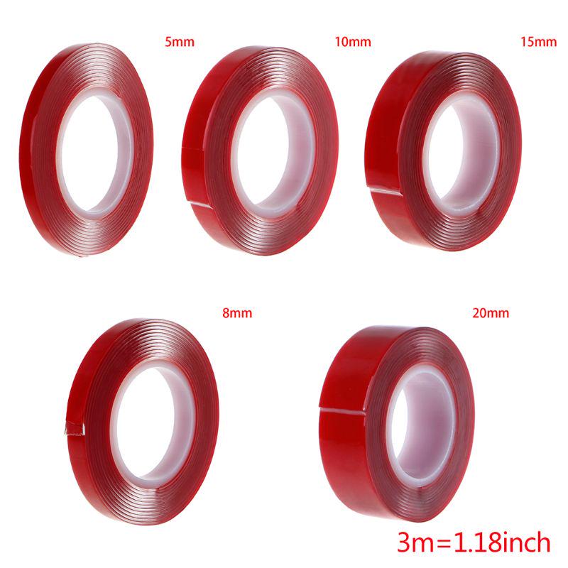 10MM 20MM AUTO ACRYLIC FOAM DOUBLE SIDED ADHESIVE MOUNTING TAPE 3M x 5MM