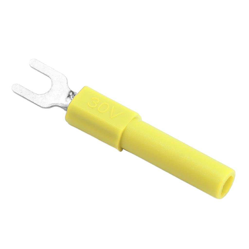 10pcs 4mm Fork Spade Wire Connectors U Type Electrical Crimp Terminal for Testing Multimeter