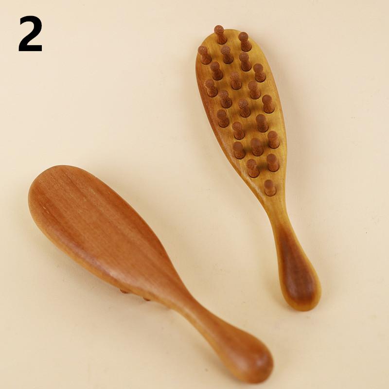Air Cushion Comb Scalp Therapy Massage Comb Scalp Head Caring Natural Garapa Wooden Double-Sided Scraping Body Beautify Massager