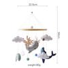 Baby Wooden Bed Bell Cartoon Rabbit Mobile Hanging Rattles Toy Hanger Crib Mobile Bed Bell Wood Toy Holder Arm Bracket Kid Gifts