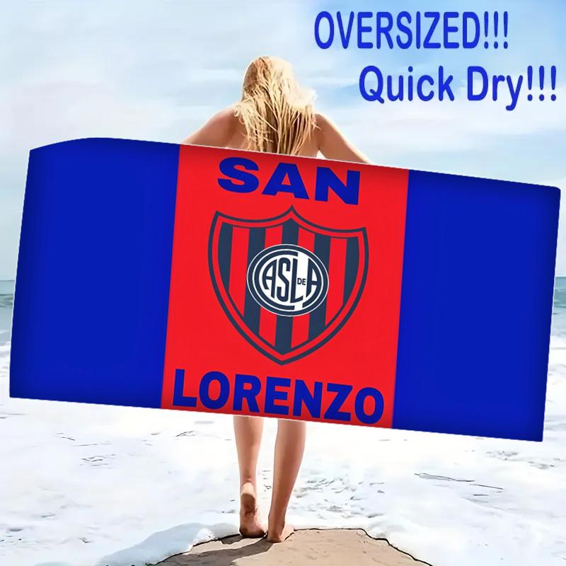San Lorenzo Print Beach Towel, Large Soft Quick Dry Towel for Beach Camping Swimming