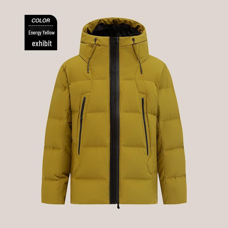 High Loft Winter Unisex Down Jacket - Extreme Cold Protection, Thick Short White Duck Down, Casual Outdoor Warmth
