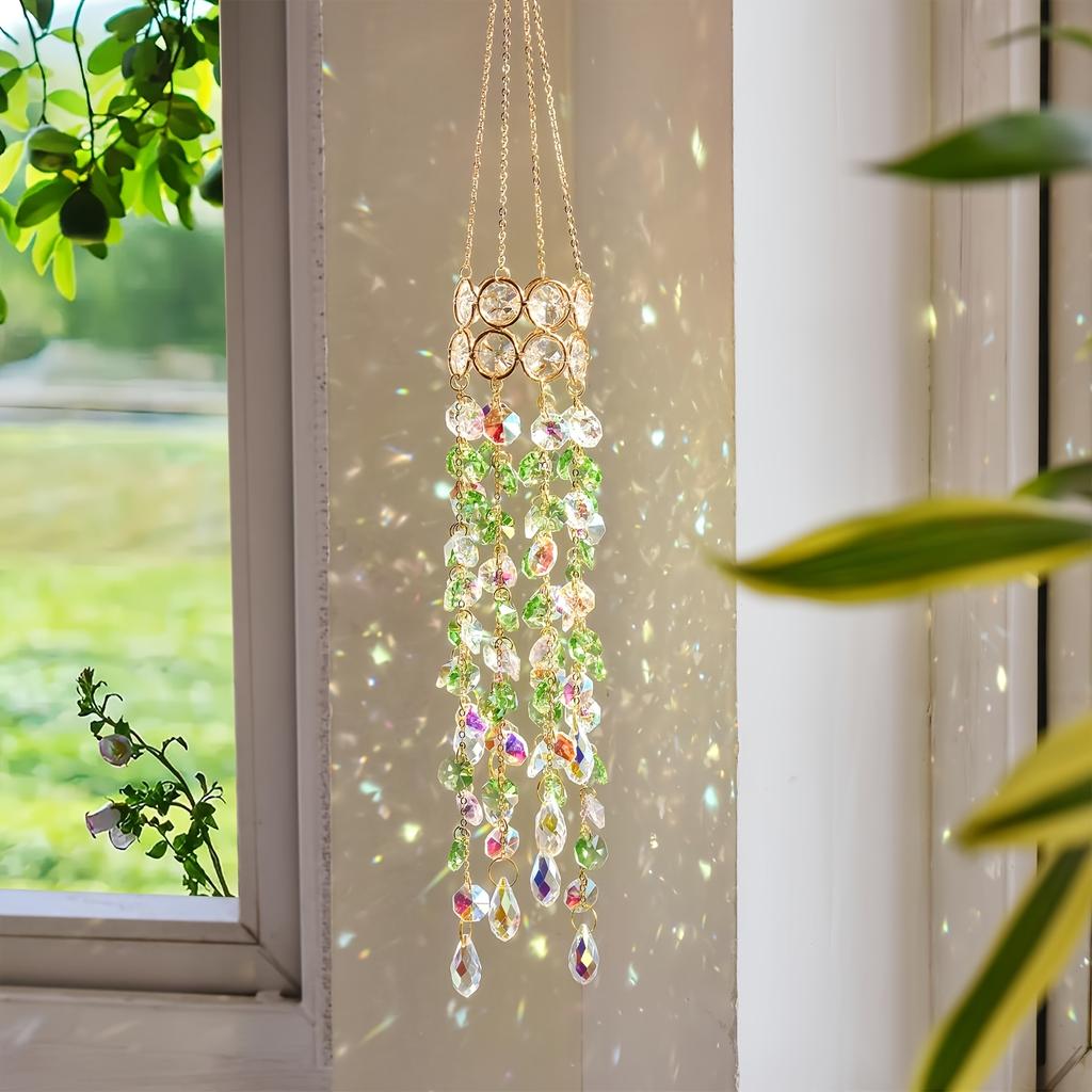 Závěsný Suncatcher Křišťálový Čakrový Parapet Zahradní Dekorace Suncatcher Duhový Výrobce Vitráž Venkovní Dekorace Dárky