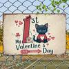 Peinture décorative métallique rétro pour la Saint-Valentin pour chambre à coucher de couples, salon, café, bar, restaurant